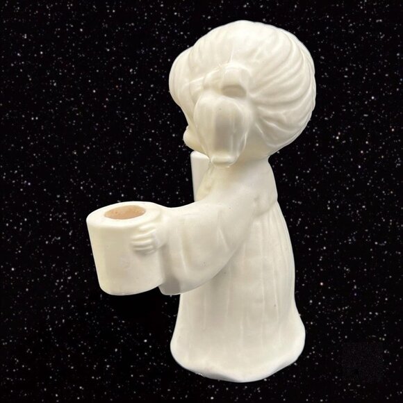 Vintage Made in Japan Girl Candle Holder CandleStick Ceramic 5”T 4.5”T - Picture 5 of 9